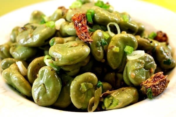 Stir Fried Fava Beans with Szechuan Peppercorns