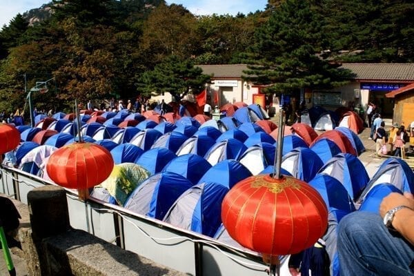 Camping looks a lot different in China.