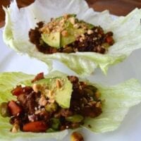 Turkey lettuce cups with avocado
