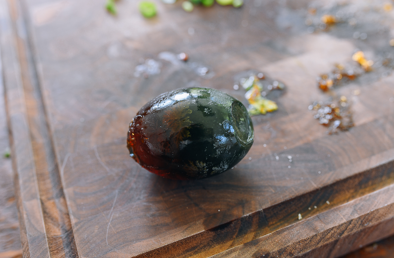 century egg peeled