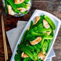 Chicken with snow peas