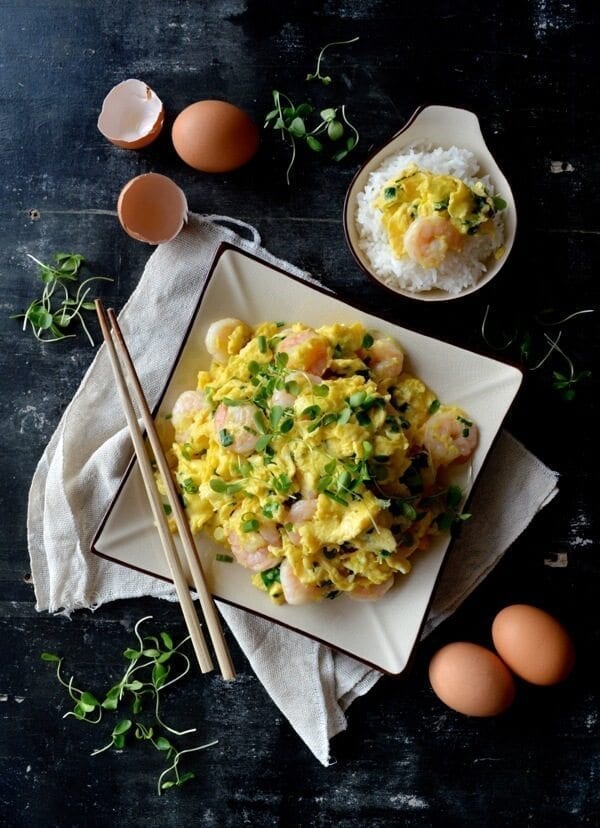 Stir-fried Shrimp and Eggs (虾仁炒蛋)