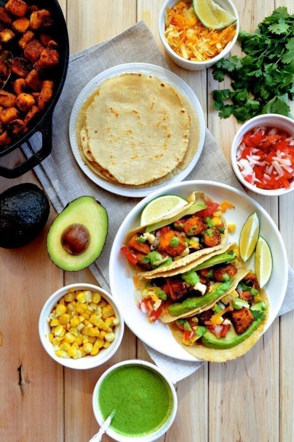 Loaded Crispy Tofu Tacos