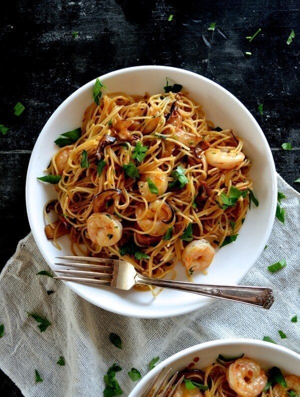Soy Sauce Butter Pasta with Shrimp and Shiitakes by jcghk.dfhdjkvfj.cf