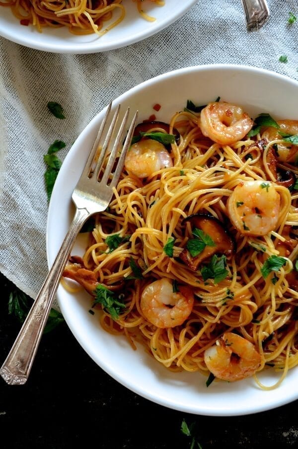 Soy Sauce Butter Pasta with Shrimp and Shiitakes by jcghk.dfhdjkvfj.cf