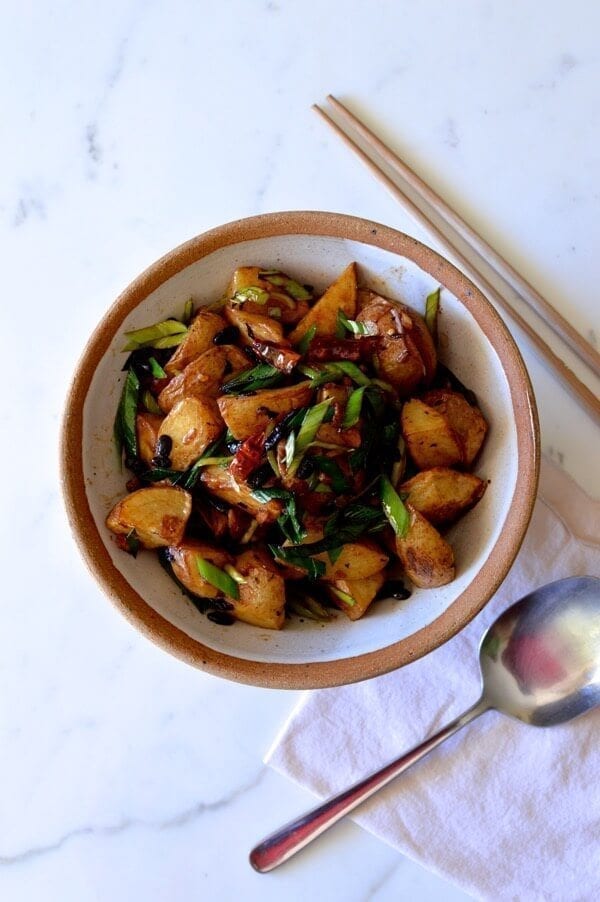 Spicy Black Bean Twice Cooked Potatoes