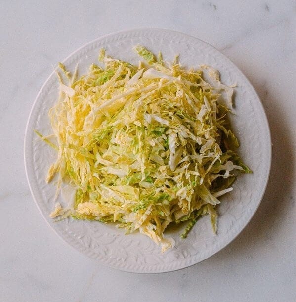 Plate of shredded napa cabbage, by jcghk.dfhdjkvfj.cf