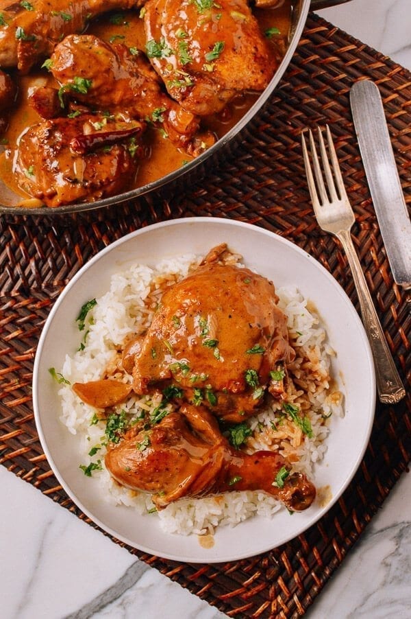 Chicken Adobo served over rice, by jcghk.dfhdjkvfj.cf