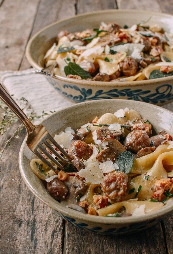 Winter Pasta with Mushrooms, Sausage Meatballs, Walnuts & Crispy Sage, by jcghk.dfhdjkvfj.cf