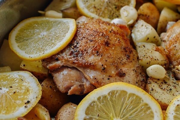 Roasted Lemon Chicken Thighs with Potatoes, by jcghk.dfhdjkvfj.cf