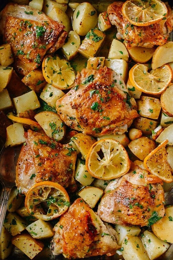 Roasted Lemon Chicken Thighs with Potatoes, by jcghk.dfhdjkvfj.cf