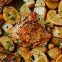 Roasted Lemon Chicken Thighs with Potatoes, by jcghk.dfhdjkvfj.cf