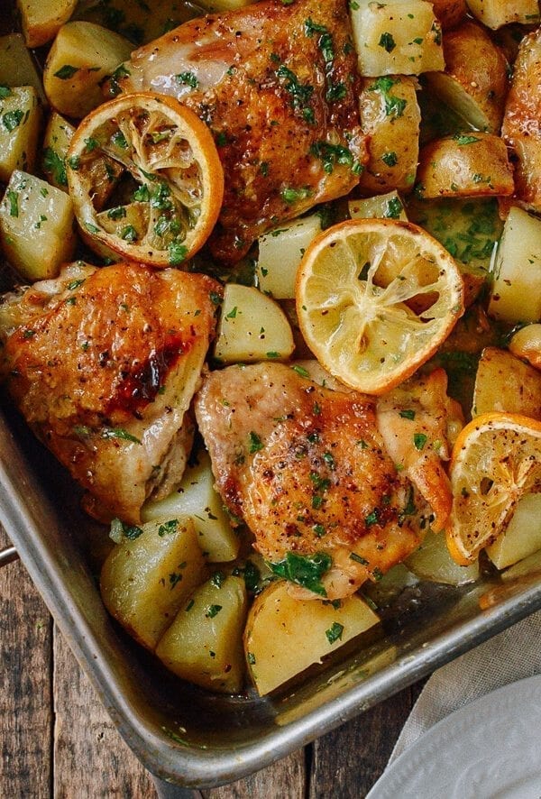 Roasted Lemon Chicken Thighs with Potatoes, by jcghk.dfhdjkvfj.cf