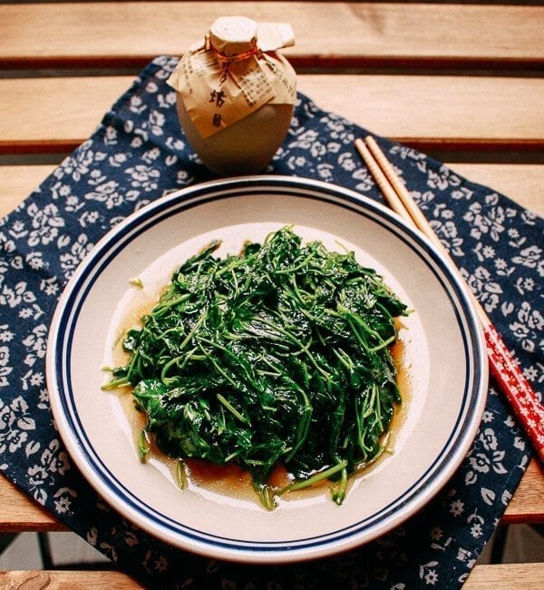 plate of Sautéed Edible Clover (Chao Tou - 炒头), by jcghk.dfhdjkvfj.cf
