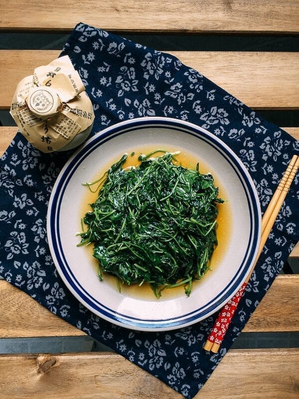 plate of Sautéed Edible Clover (Chao Tou - 炒头), by jcghk.dfhdjkvfj.cf