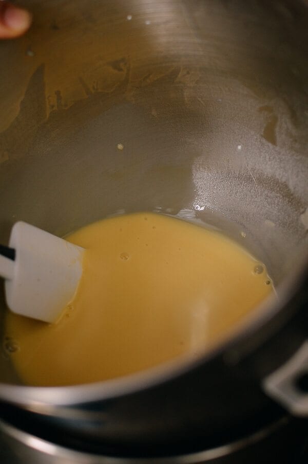 stirring custard over hot water for Cantonese Steamed Custard Buns, by jcghk.dfhdjkvfj.cf