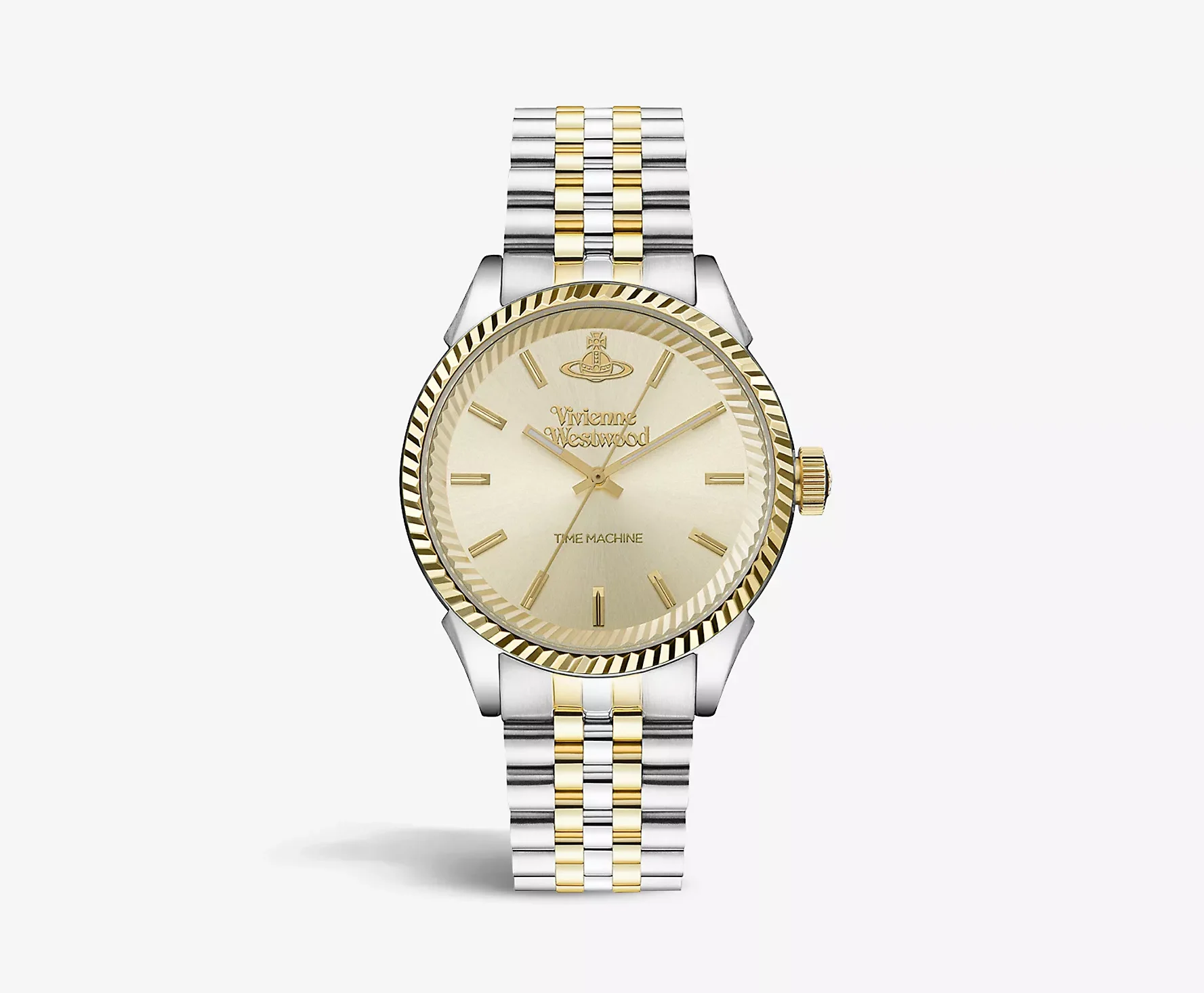 Two-tone silver and gold Vivienne Westwood watch with jubilee bracelet