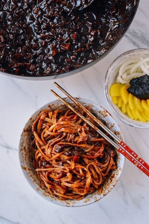 Korean Black Bean Noodles (Jajangmyeon)