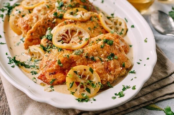 Chicken Francese on serving platter, by jcghk.dfhdjkvfj.cf