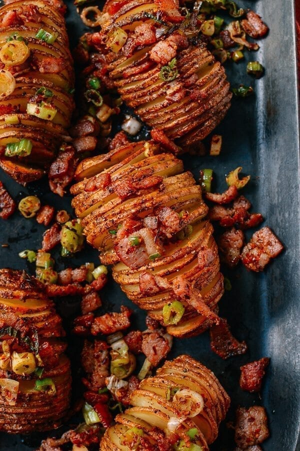 Crispy Hasselback Potatoes with Spicy Bacon Scallion Relish, by jcghk.dfhdjkvfj.cf