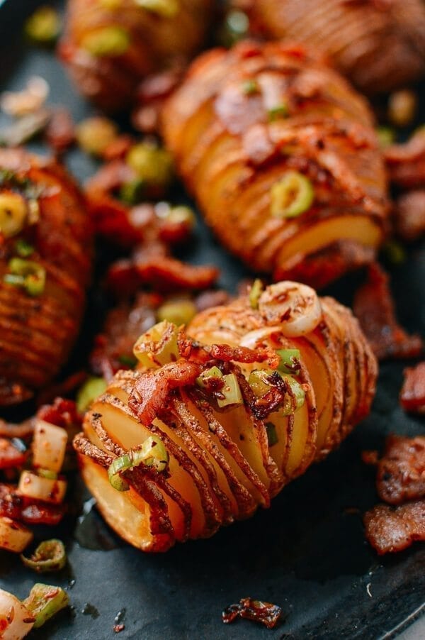 Crispy Hasselback Potatoes with Spicy Bacon Scallion Relish, by jcghk.dfhdjkvfj.cf