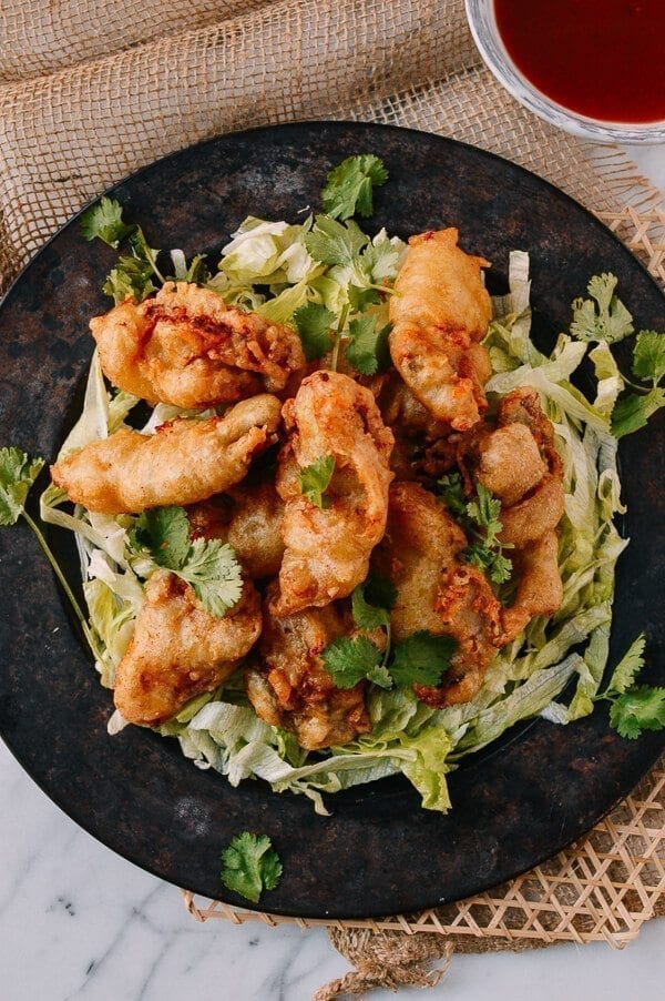 Chinese Deep Fried Oysters with Dipping Sauce