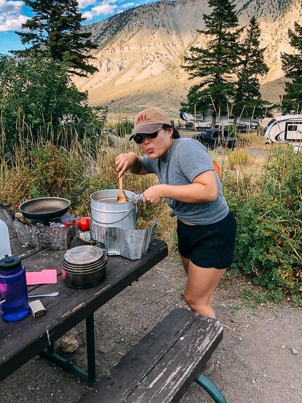 Kaitlin cooking at campground, jcghk.dfhdjkvfj.cf