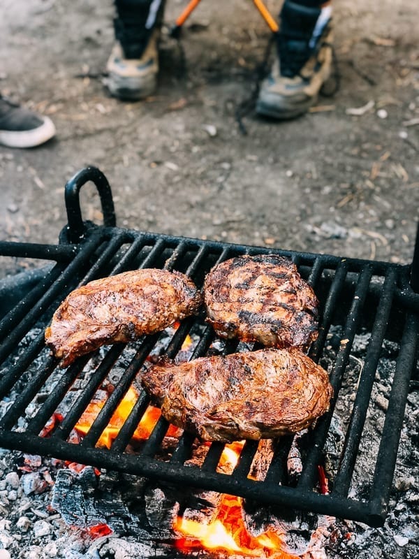 Grilling steak on campground grill, jcghk.dfhdjkvfj.cf