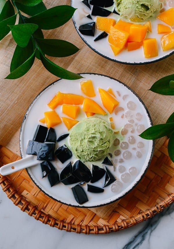 Grass Jelly with Green Tea Ice Cream, Tapioca and mango, jcghk.dfhdjkvfj.cf