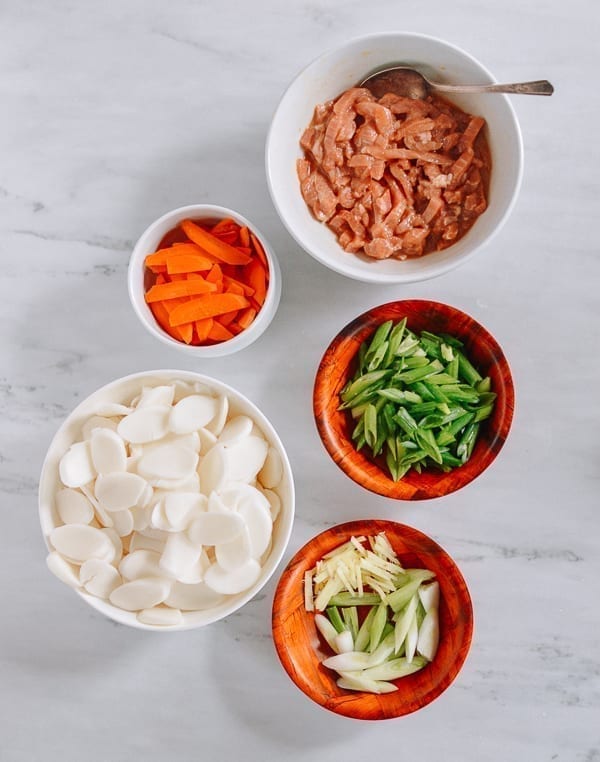 Rice cakes, carrots, scallions, ginger, and marinated pork, jcghk.dfhdjkvfj.cf