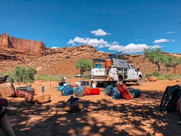 Camping gear unloaded from support vehicle at potato bottom campground by jcghk.dfhdjkvfj.cf