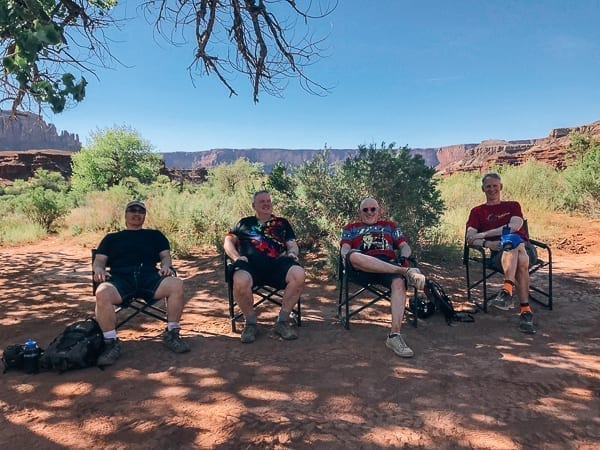 Mountain Bikers resting at Potato Bottom campground by jcghk.dfhdjkvfj.cf