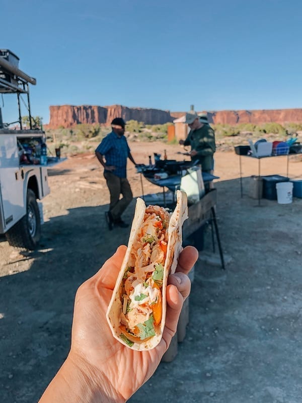 Chicken Quesadilla dinner at Murphy Hogback campground Canyonlands by jcghk.dfhdjkvfj.cf