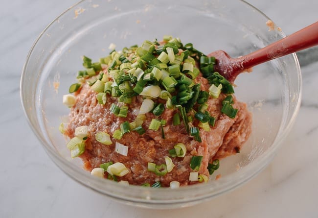 Stirring scallions into meat mixture, jcghk.dfhdjkvfj.cf