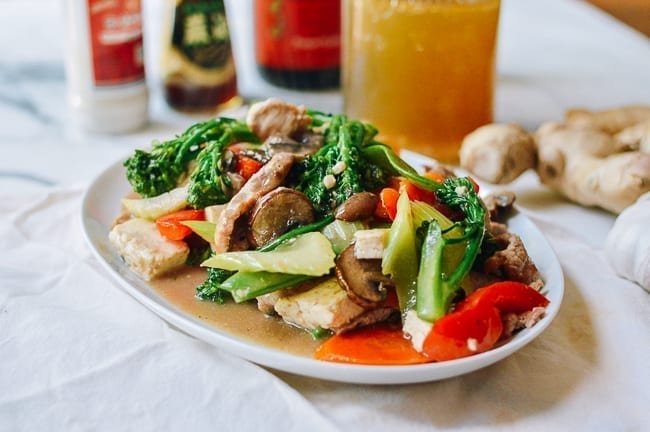 Pork and mixed vegetable stir-fry with Chinese white sauce, jcghk.dfhdjkvfj.cf