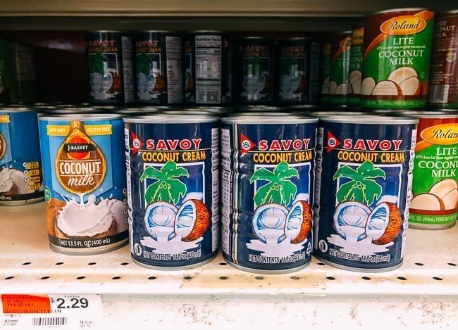 Cans of coconut cream on store shelves, jcghk.dfhdjkvfj.cf