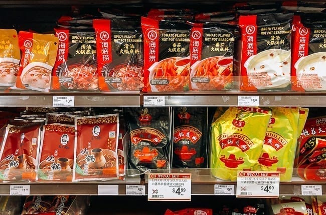 Different varieties of hot pot soup base on store shelves, jcghk.dfhdjkvfj.cf