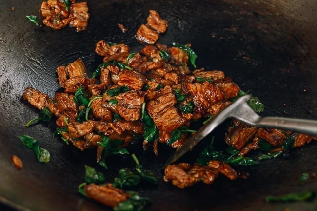 Thai Basil Pork Belly stir-fry in wok, jcghk.dfhdjkvfj.cf