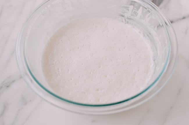 Bubbles on fermented rice flour, sugar, water, and yeast mixture, jcghk.dfhdjkvfj.cf