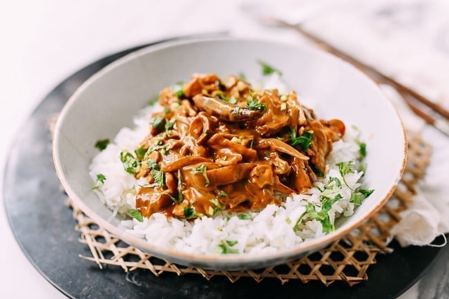 Vegan Filipino Adobo with Seitan over white rice, jcghk.dfhdjkvfj.cf
