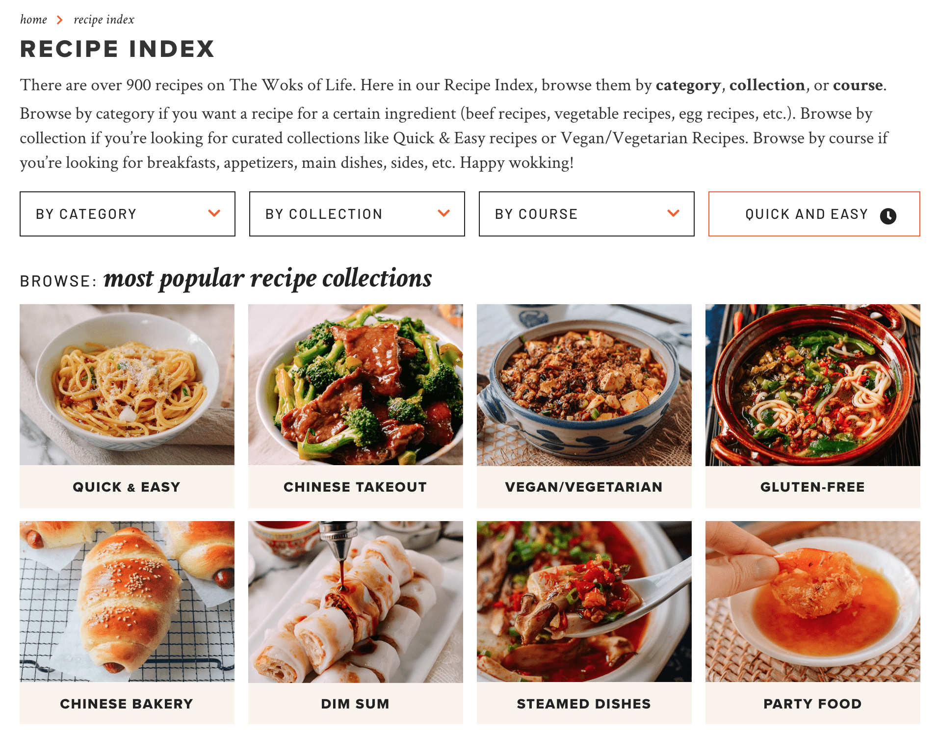 The Woks of Life new recipe index screenshot, jcghk.dfhdjkvfj.cf