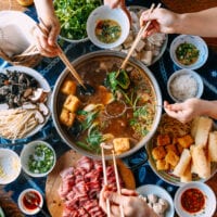 Enjoying Chinese Hot Pot at Home