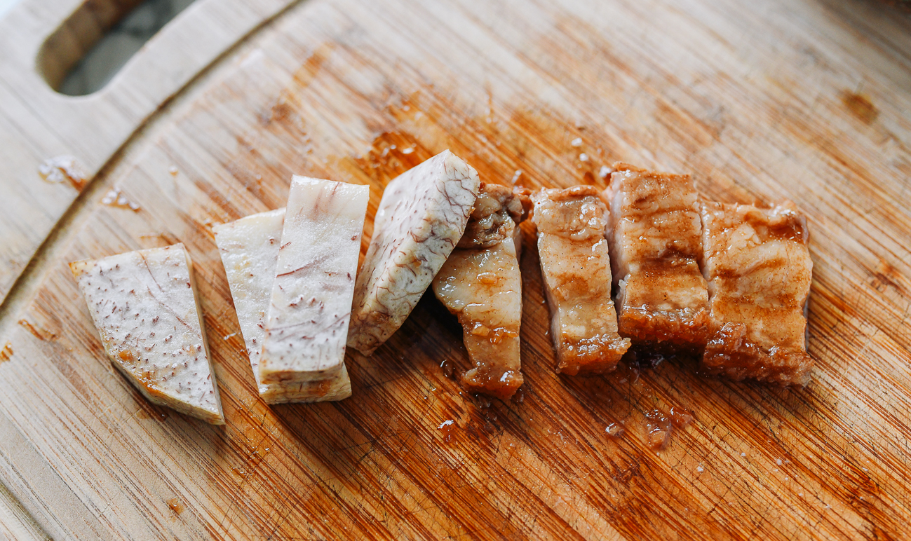 Sliced pork belly