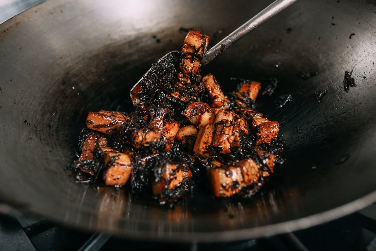 Mixing meigan cai and pork belly