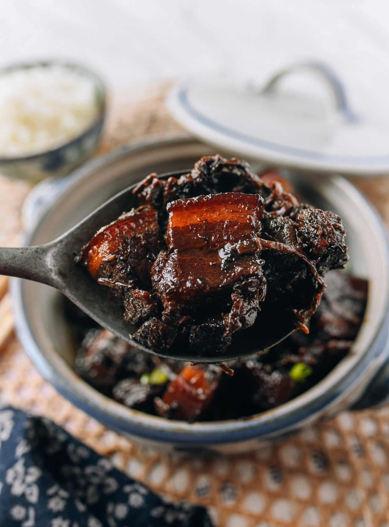 Braised Pork Belly with Meigan Cai