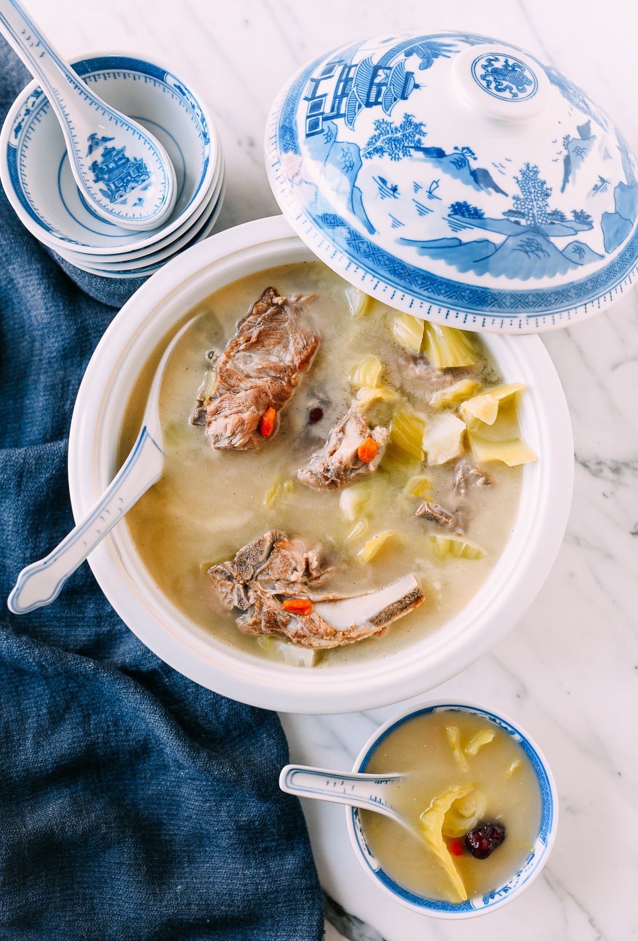Cantonese Mustard Green Soup with Pork Bones