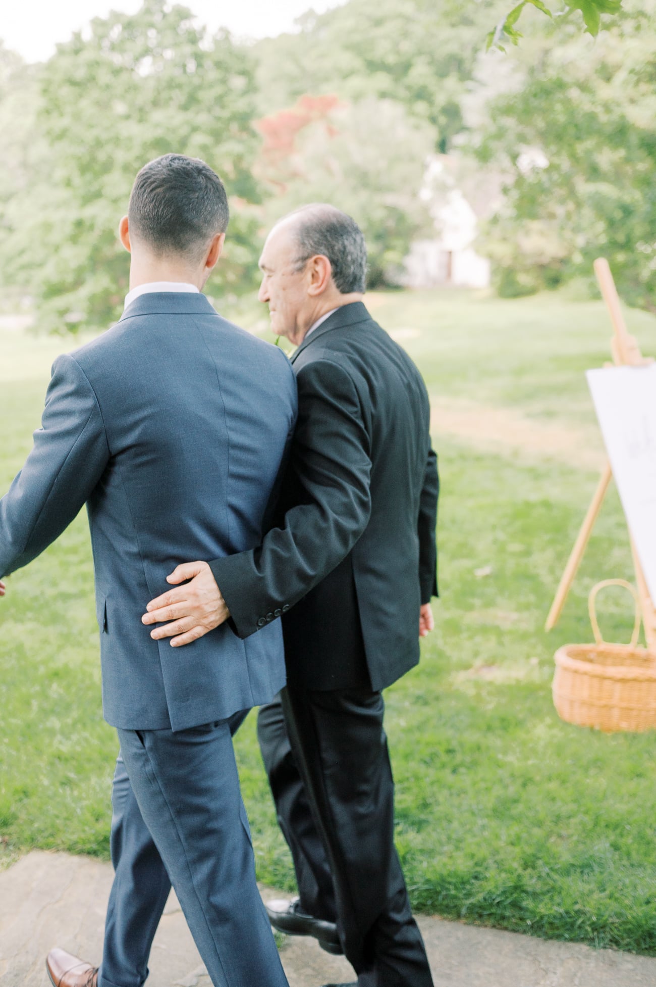 Justin and his dad walking down the aisle