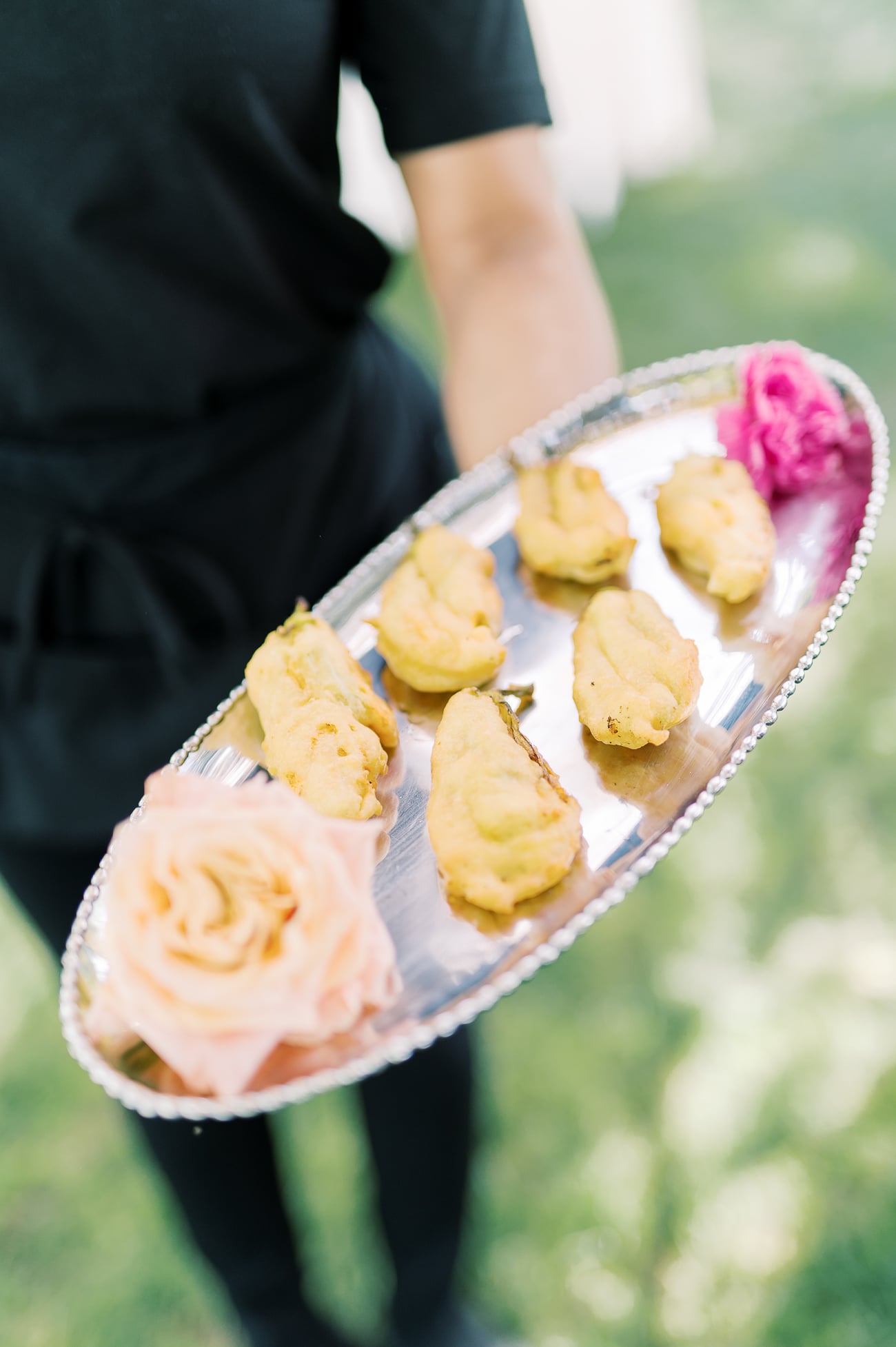 Chevre-stuffed Zucchini Blossoms