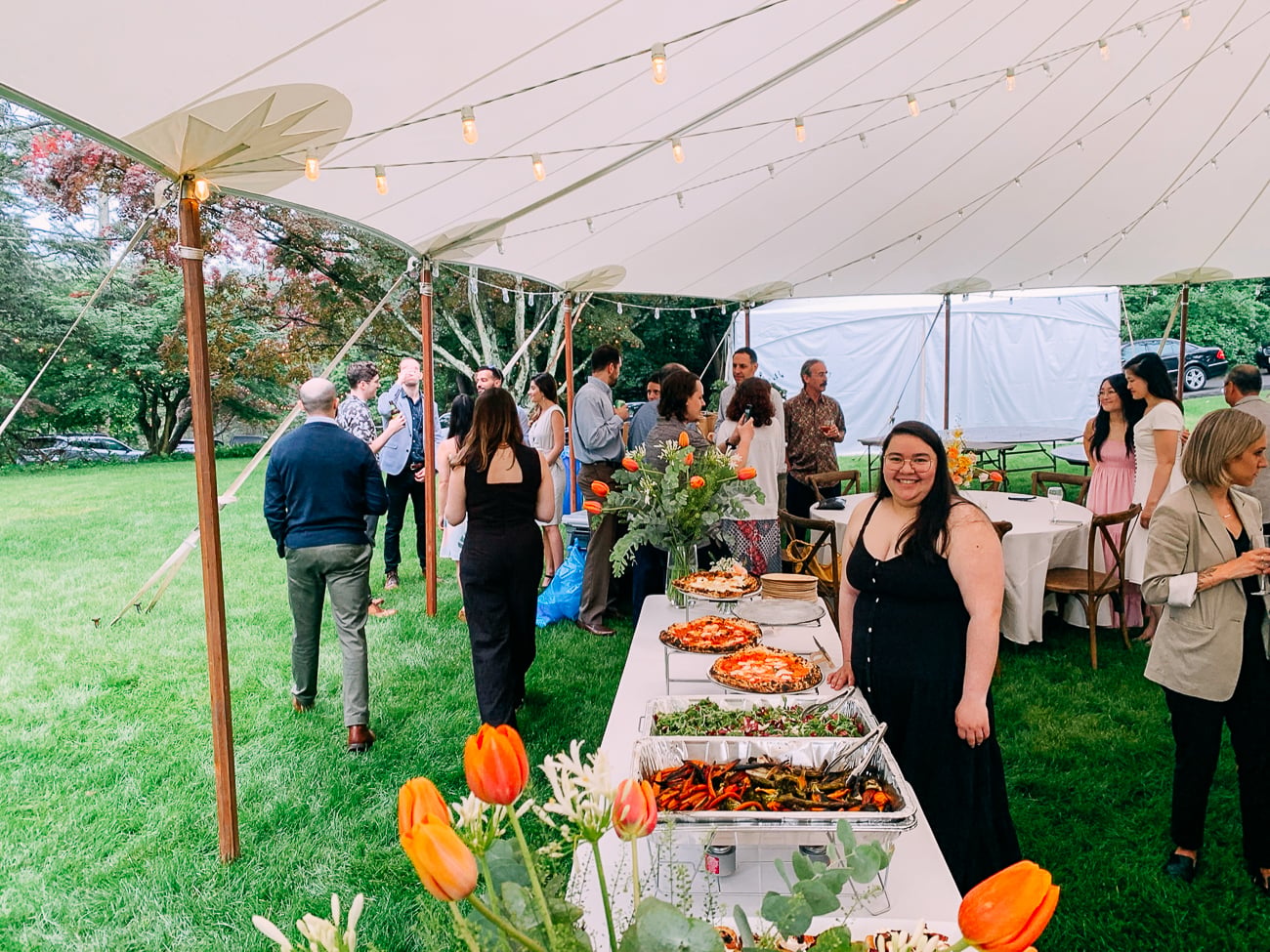 Sarah and Justin's Rehearsal Dinner Pizza buffet