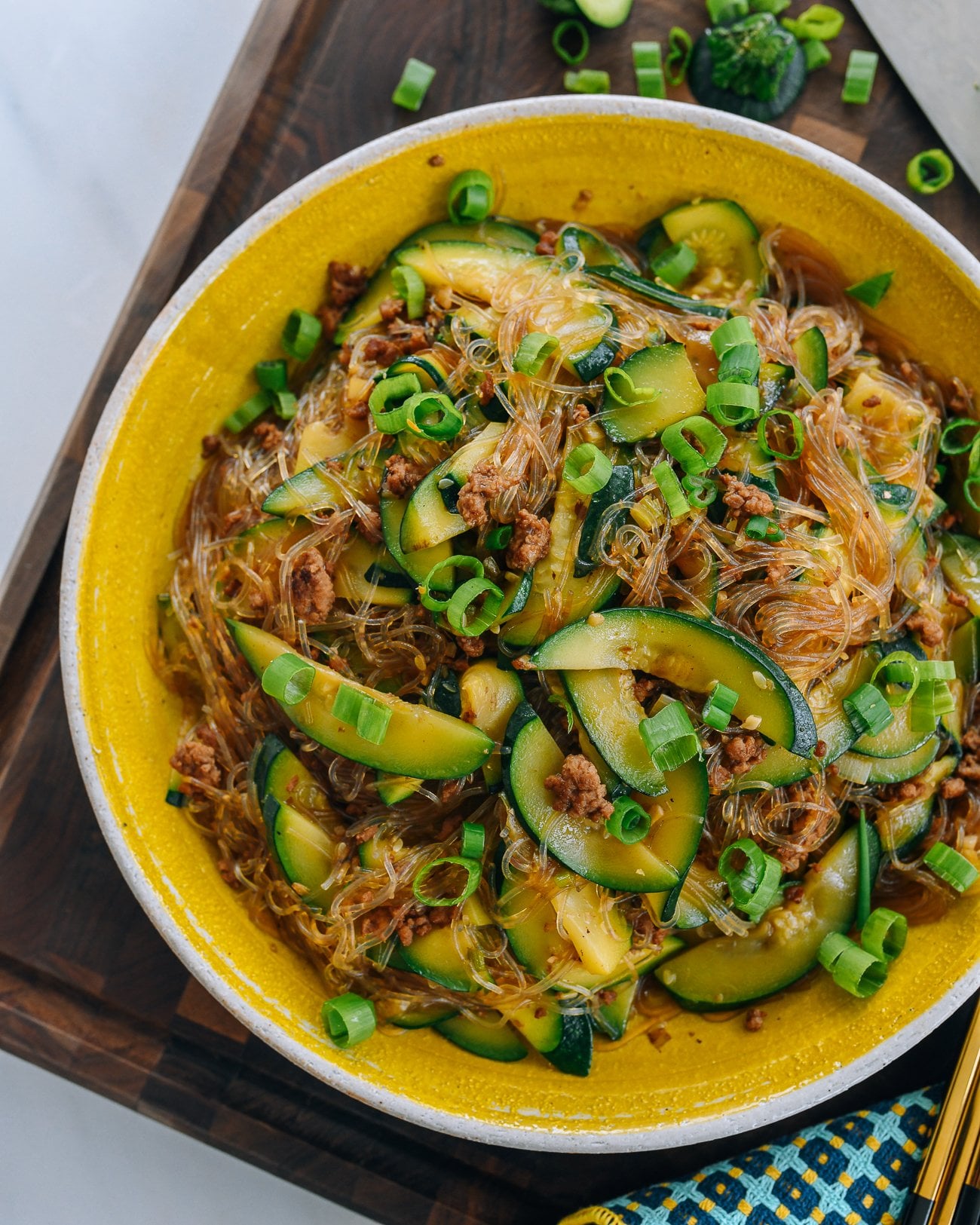 Chinese-style Zucchini with Glass Noodles